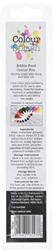 COLOUR SPLASH Edible Food Colouring Pen, Dual Tip Icing Pens, Food-Safe Paint Markers for Writing Messages & Drawing on Cakes & Cupcakes