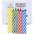 Culpitt Select Birthday Candles, Pack of 100, 60mm Celebration Cake Candles for Party, Birthday, Treats