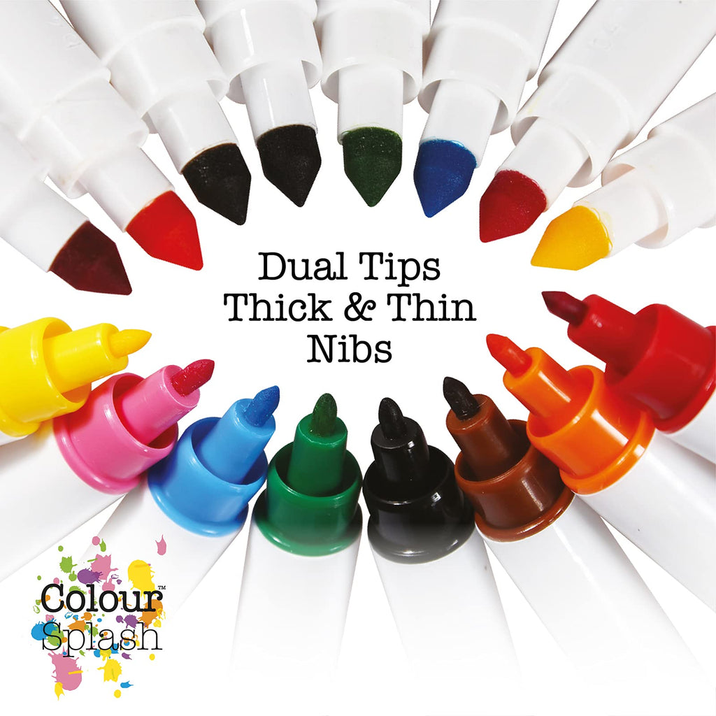 COLOUR SPLASH Edible Food Colouring Pen, Dual Tip Icing Pens, Food-Safe Paint Markers for Writing Messages & Drawing on Cakes & Cupcakes, Colourful & Easy to Use - Red 2ml