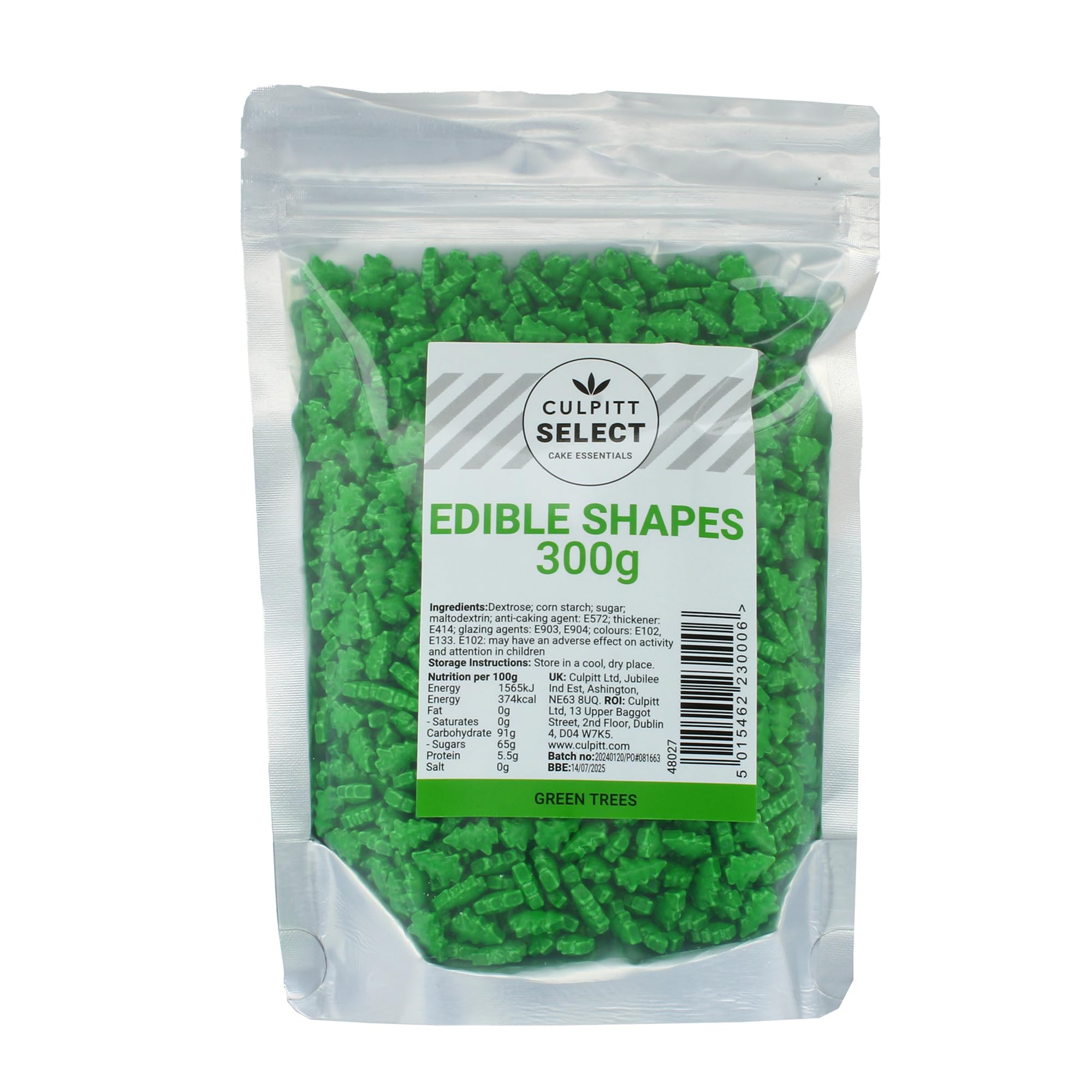 Culpitt Select Edible Shapes, Sugar Decorations for Cakes, Cupcakes, Cookies, Ice Cream, and Desserts, Cake Sprinkles, Edible Cake Decorations
