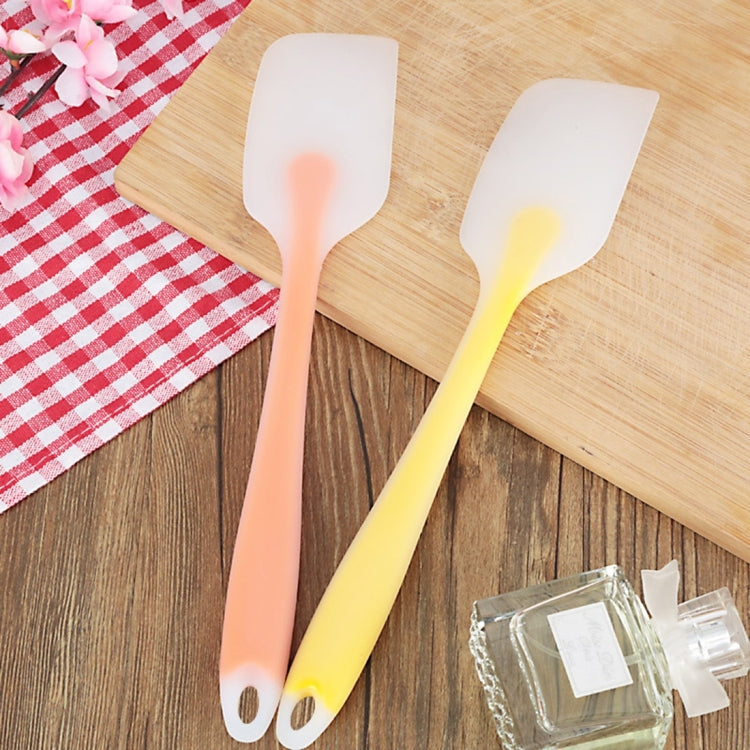 5 PCS Baking Tool Translucent Integrated High Temperature Resistance Cream Silicone Scraper Cake Spatula, Random Color Delivery