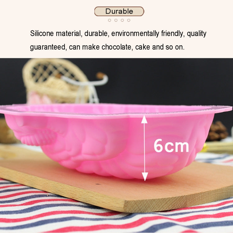 Human Brain Shape Silicone Baking Halloween Cake Mold Pudding Dessert Mold, Brain Shape