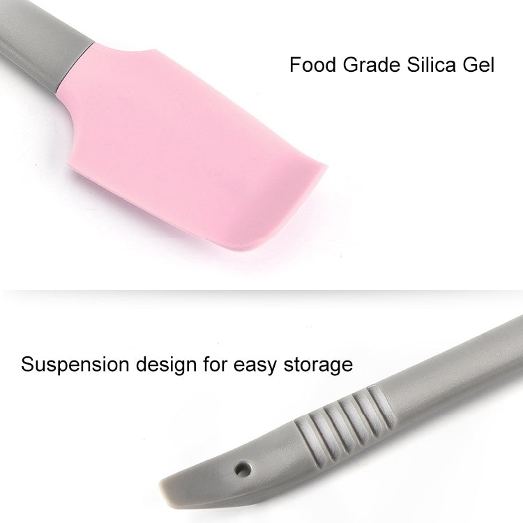 4 PCS Silicone Scraper Butter Spreader Knife Cake Smoother Cake Baking Tool, Silicone Scraper(Pink), Silicone Scraper(Blue)