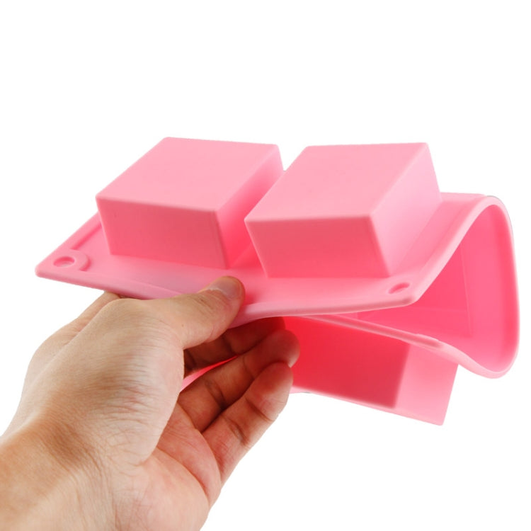 High Quality 6 Holes Square Shape Silicone Material Cake Mold, Square Shape