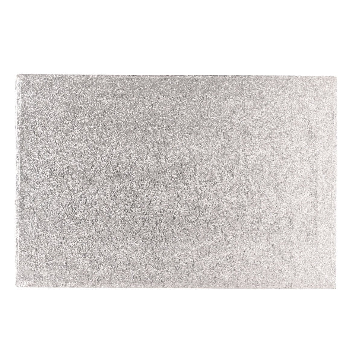 Cake Board Oblong Silver Fern