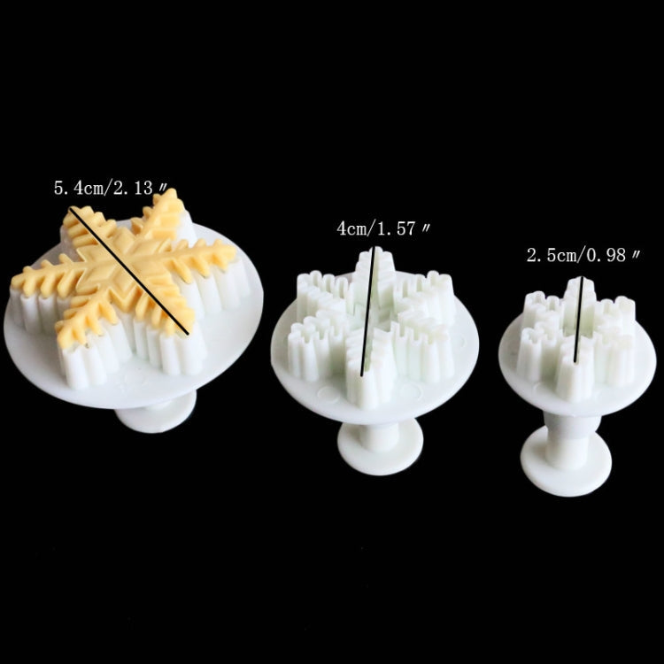 6 PCS Fondant Cake Tool Fine Snowflake Spring Mould Set, Fine Snowflake Shape