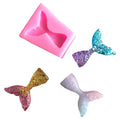10 PCS Fondant Mermaid Fishtail Silicone Mold Baking Tools Chocolate Cake Decorating Mold, Fishtail Shape