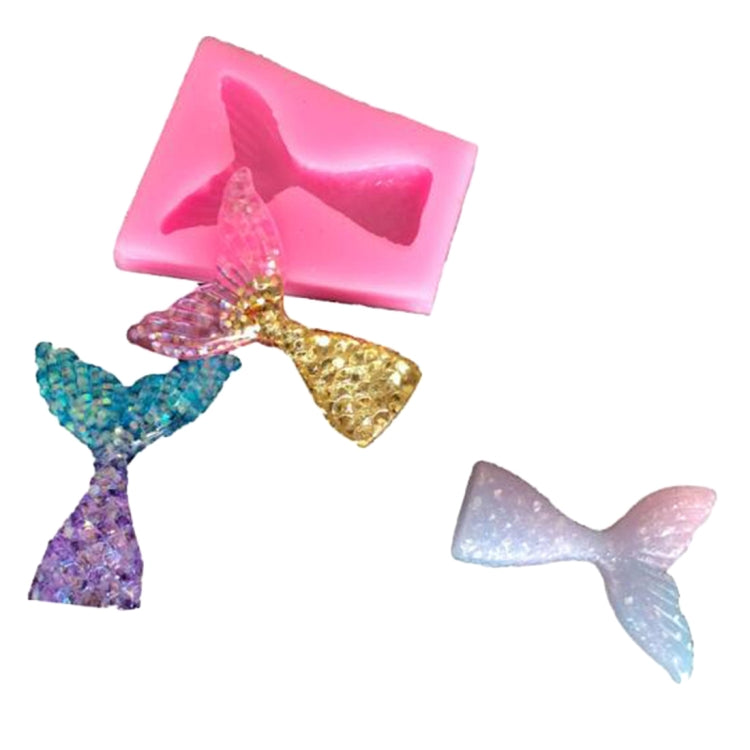 10 PCS Fondant Mermaid Fishtail Silicone Mold Baking Tools Chocolate Cake Decorating Mold, Fishtail Shape