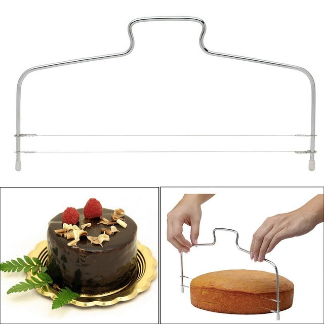 Stainless Steel Adjustable Wire Cake Cutter Slicer Leveler DIY Cake Baking Tools, Cake Cutter