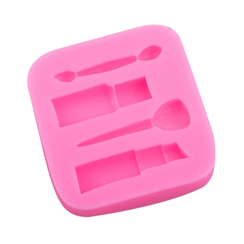 2 PCS Lipstick Eyebrow Pencil Makeup Tool Shape Silicone Fondant Cake Mold Chocolate Mold Clay Mold, Eyebrow Pencil  Shape