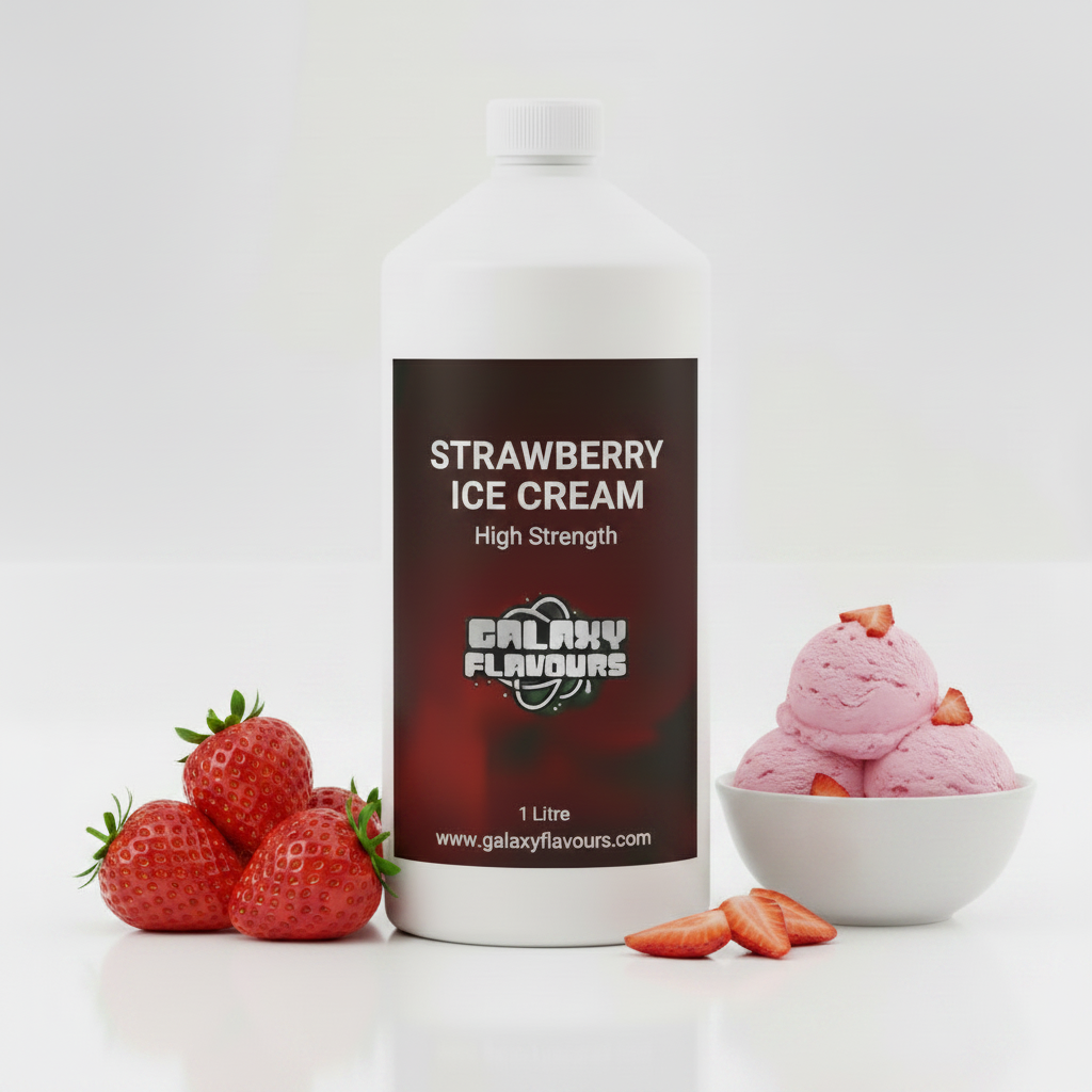 Strawberry Ice Cream Food Flavouring - Professional High Strength - 1 Litre
