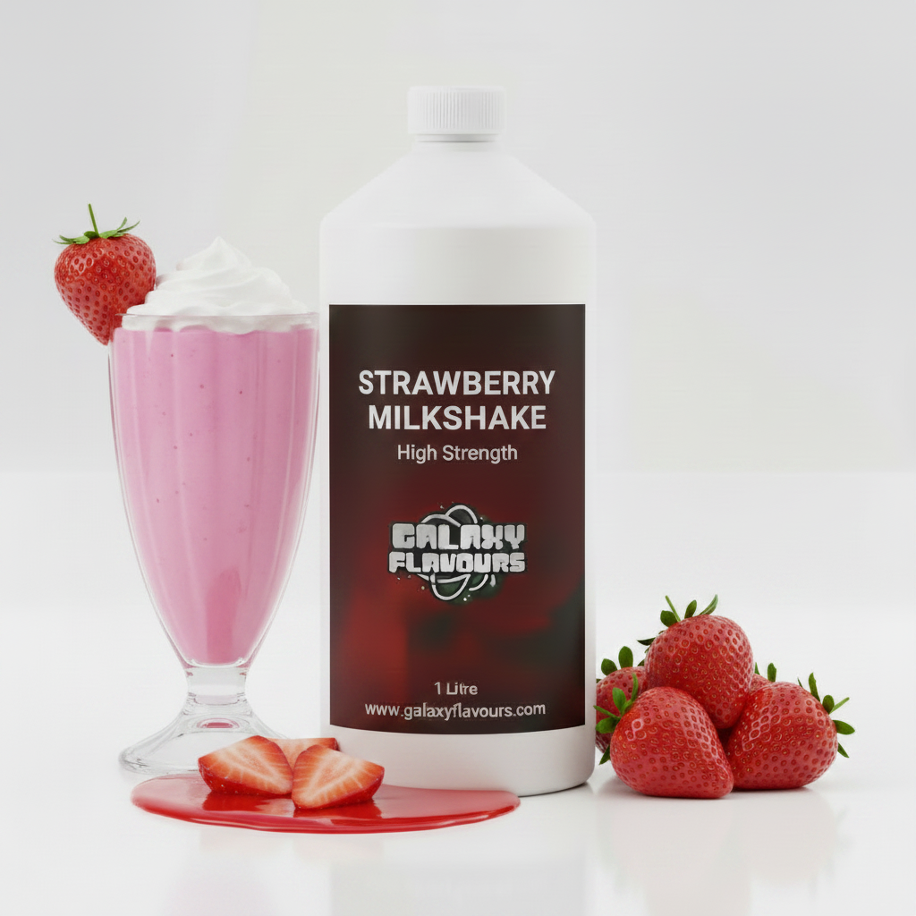 Strawberry Milkshake Food Flavouring - Professional High Strength - 1 Litre